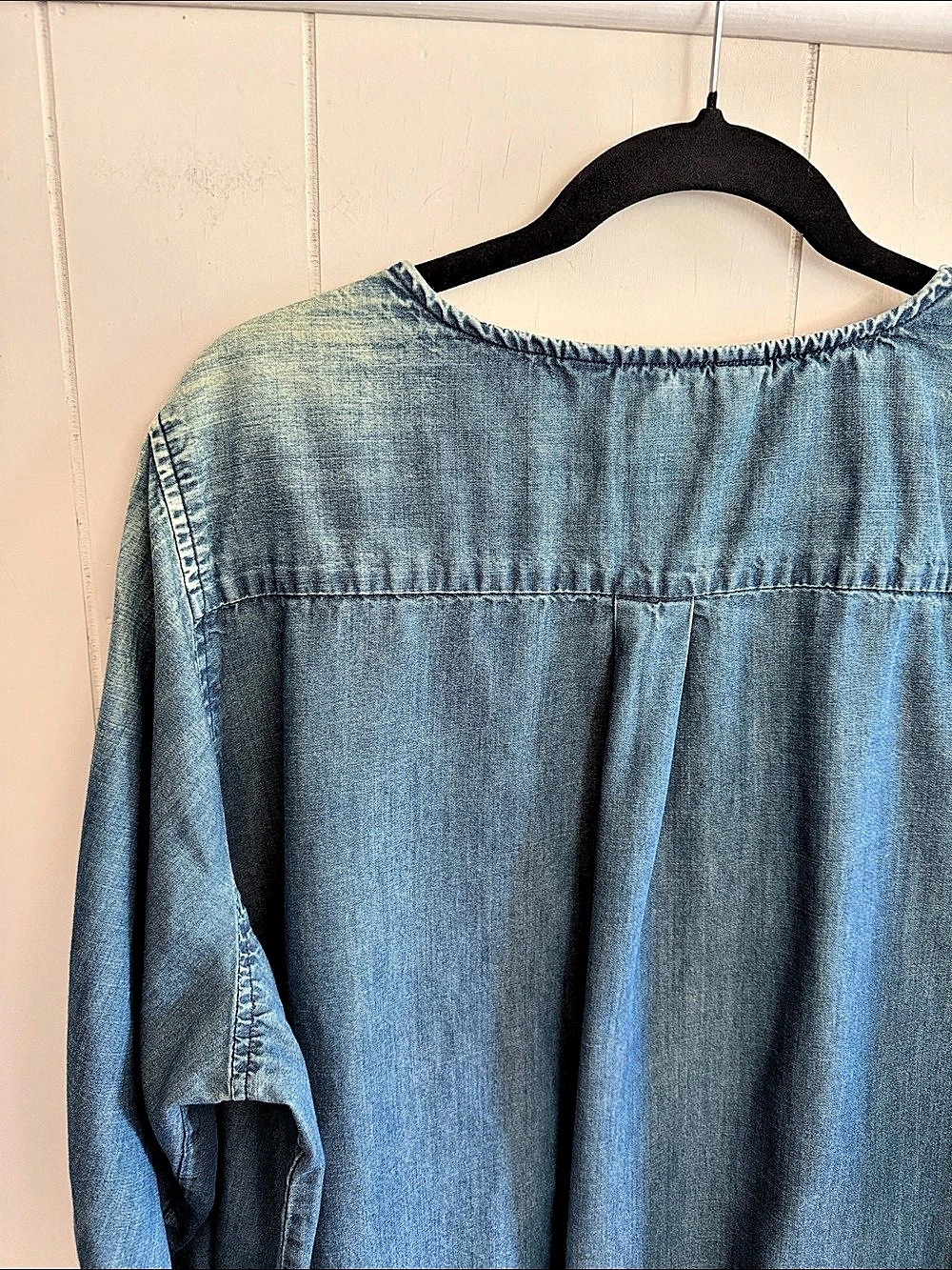 Tantrums Embroidered Chambray Denim Tunic XXL Boho Western Country Prairie Rodeo - Picture 10 of 14